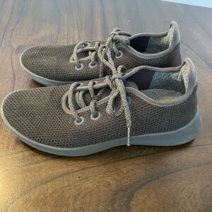 All Birds Shoes Women's 7 Tree‎ Runner Dark Gray Wool Sneakers Trainers EU36